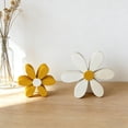 thumbnail image 4 of 2-Pack Wooden Flower Shelf Sitter Decorations | Set of 2 White Wood Tabletop Ornaments for Home Office Desk Living Room Bedroom | 6.3" and 5.12" Floral Accents, 4 of 6