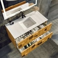 thumbnail image 3 of Eviva Mosaic 36 in. Wall Mounted Oak Bathroom Vanity with White Integrated Solid Surface Countertop, 3 of 3