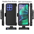 thumbnail image 3 of For Motorola Moto G Stylus 5G 2025 Case,Takfox Holster Phone Case with Built-in Screen Protector Swivel Belt Clip [3 Layers] Heavy Duty Full Body Protection Shockproof Kickstand Cover- Black, 3 of 9