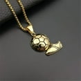 thumbnail image 2 of Soccer Shoes Necklace for Men 14K Yellow Gold Football Shoes Sports Souvenir Pendants Necklaces Jewelry Gift, 2 of 6