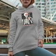 thumbnail image 2 of Retro If I Had Feelings They'd Be for You with Skeleton, Valentine's Day Gift, Heather Grey Hooded Sweatshirt or Hoodie, XL, 2 of 5