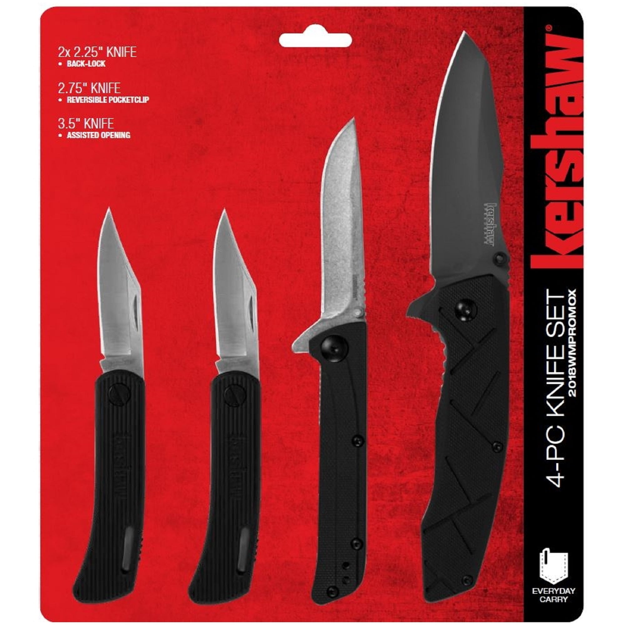 Kershaw 4 Piece Knife Set, Set Includes 3.5 Inch, 2.75 Inch, Two 2.25 Inch  Folding Pocket Knives – Walmart Inventory Checker – BrickSeek