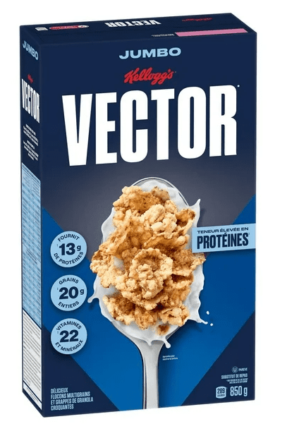 Kellogg's Vector Protein Breakfast Cereal, Jumbo, 850g (3 Pack)