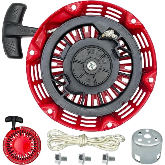 GX160 Pull Start Assembly GX120 GX200 Recoil Starter Pull Rope String with Pully Cup for Honda Rolair Blackmax and Clones