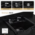 thumbnail image 6 of BarberPub Bathroom Vanities Storage with Sprayer Faucet, Hair Wash Backwash Sink Shampoo Station, Black, 6 of 9