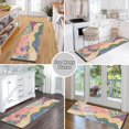 thumbnail image 6 of Yayeee Runner Rug for Bedroom 2'x6' Machine Washable Hallway Non Slip Mat, Green Floral Wave, 6 of 8