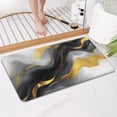 thumbnail image 3 of Black and Gold Marble Glitter Streaks Pattern Bathroom Rugs Mat,Non Slip Microfiber Bathroom Rug,Rubber Backing,Soft Bathroom Mats for Bathroom Floor,Tub and Shower,17x30in(43x75cm), 3 of 4