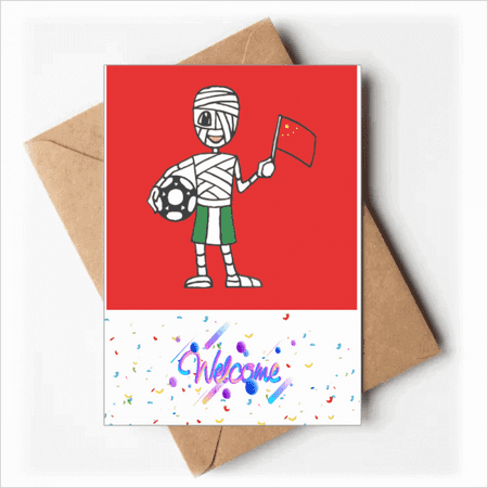 nigerian soccer chinese flag Welcome Back Greeting Cards Envelopes Blank