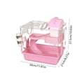 thumbnail image 3 of Cage pour Hamster Petit Habitat pour Hamster Observation à 360 Enclos pour Hamster avec Roue de Course et Cachette pour Nain, Cochon d'Inde, Gerbilles, 3 of 6