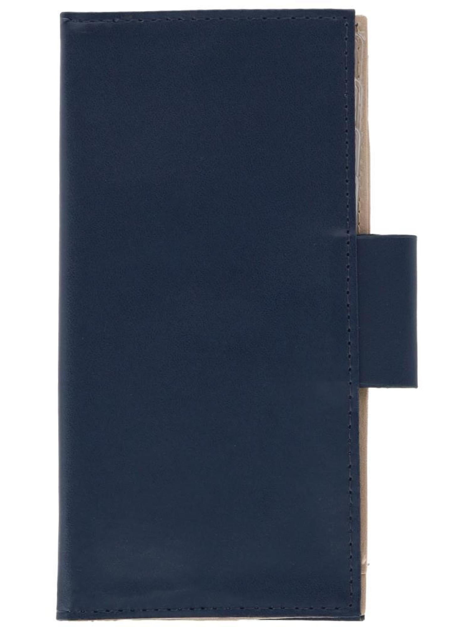 Julia Buxton Women's Heiress Organizer Clutch Leather, Navy