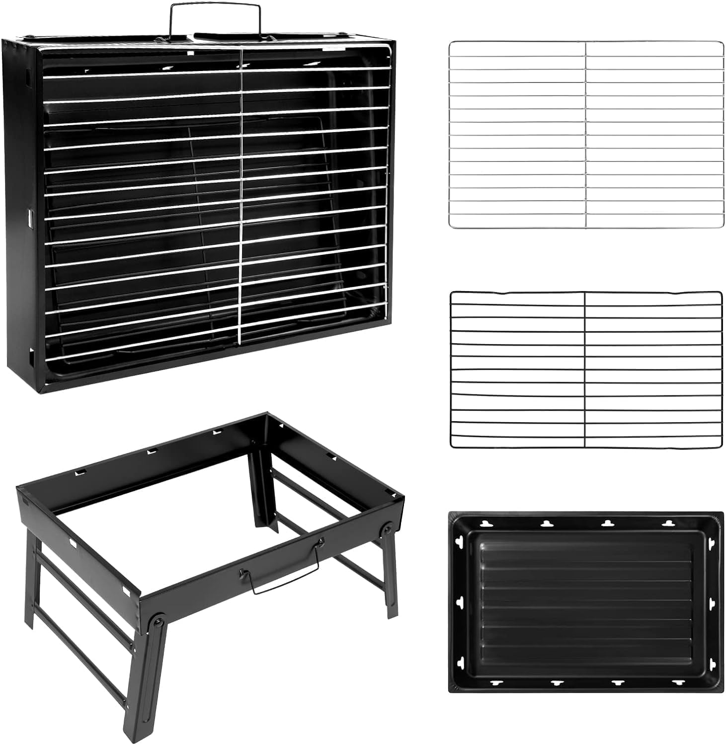 Charcoal BBQ Grill,Charcoal Smoker Grill With Stainless Steel Grill Grate,14 Inch Portable Yakitori Grill,BBQ Grill for Outdoor Camping Picnic Patio Backyard Cooking