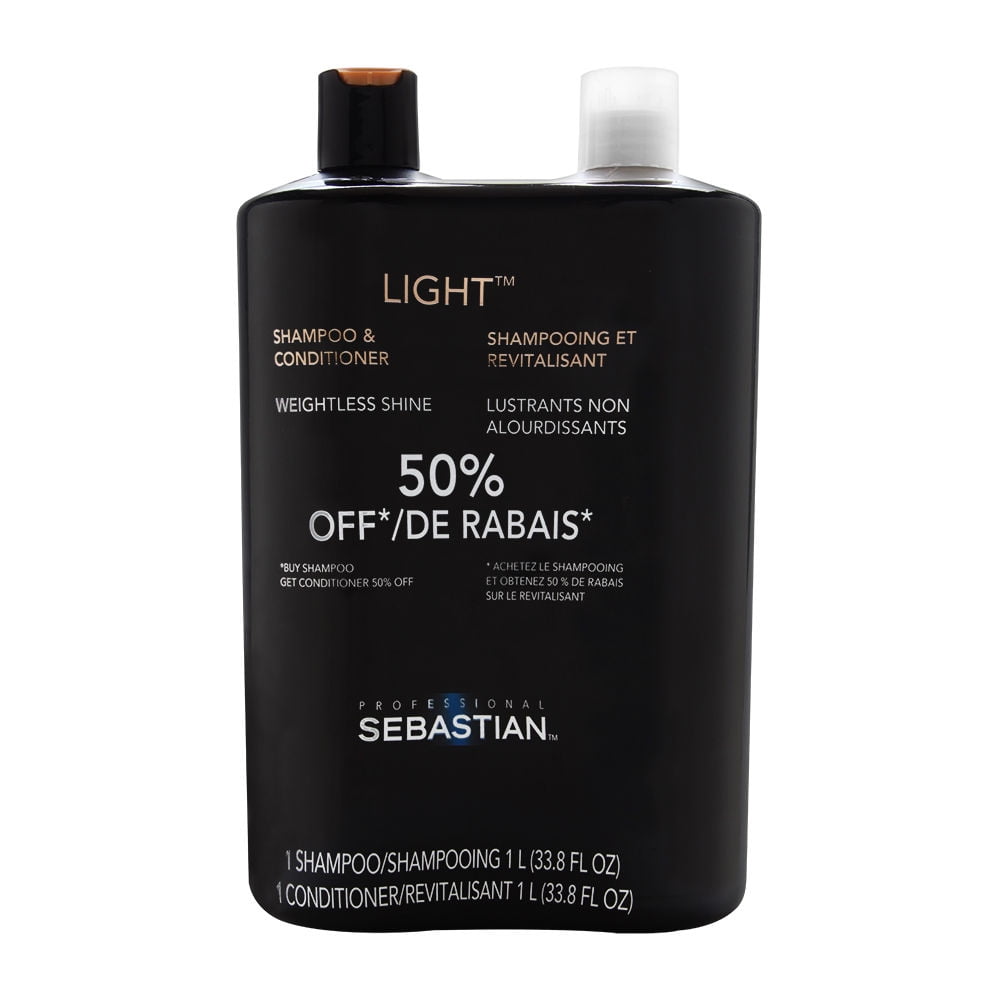 Sebastian Light Weightless Shine Shamp. and Cond. Liter x 33.8oz DUO - Walmart.com