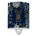 thumbnail image 1 of Carolines Treasures BB5091CNL Blue Flowers Min Pin Ceramic Night Light, 1 of 1