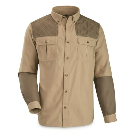 Guide Gear Men s Long Sleeve Shooting Shirt Desert/Bark 3XL
