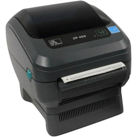 Restored Zebra ZP450-0501-0000A Monochrome Thermal Barcode Label Printer 203 DPI, USB/Serial/Parallel Connectivity (Refurbished)