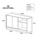 thumbnail image 4 of Credenza DECOMOBIL Mueble para TV Minimalista De Lujo CRE-04-140X40-G/NM, 4 of 5