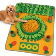 thumbnail image 1 of LEEYNEER Tapis Interactif à Renifler avec Jeux de Parfums - Tapis Casse-Tête pour Chien Antidérapant Robuste Vert et Orange à Motif Cache-Cache avec Distributeurs de Friandises, Protecteur de Plancher Résistant aux Rayures pour Pu, 1 of 6