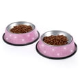 thumbnail image 5 of Savori Bling Dog Bowls Rosa 640Ml Hecho A Mano Con Diamantes De Imitación Bling Cuencos Para Mascotas De Acero Inoxidable Alimentador De Agua Doble Para Cachorros, Gatos Y Perros - Juego De 2, 5 of 5
