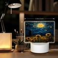 thumbnail image 6 of Cauagu Oil Starry Sky Sunflower for Rectangle Acrylic Night Light - Acrylic Modern Bedside Light with LED Light Lamp Base - Decorative Night Lamp for Restaurant Bar Cafe Shop, 6 of 9