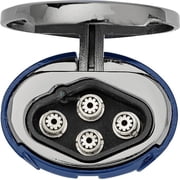 Xikar High Performance HP4 Diamond Quad Flame Cigar Lighter, in Attractive Gift Box, in-line Fuel Adjustment Wheel, Oversized Double EZ-View Fuel Window, Blue