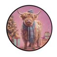 thumbnail image 2 of 36.2 Inch Round Floor Mat Cow Wearing Christmas Carpet Decor Rug for Living Room Bedroom, 2 of 6