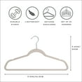 thumbnail image 5 of 3 Sprouts Adult Velvet Hanger/Cream (Set of 30), 5 of 13