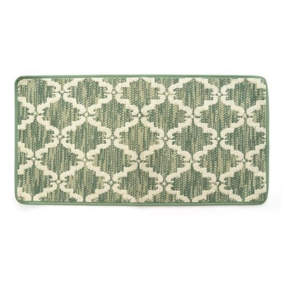 20 x 39 in. Ultra Plush Pacific Knitted Loop Pile Polyester Bath Mat - Green