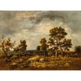 thumbnail image 2 of de la Pena, Narcisse Diaz 18x14 Gold Ornate Wood Framed with Double Matting Museum Art Print Titled - Path Near the Pond of Vipers, Fontainebleau Forest, 2 of 4