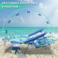 thumbnail image 6 of Waleaf Folding Tall Backpack Beach Chair,Camping Chairs for Adults,High Back Flat Beach Chairs with Headrest,Towel Bar,Cooler Bag,Storage Bag,Cup Holder,Phone Holder, 6 of 8