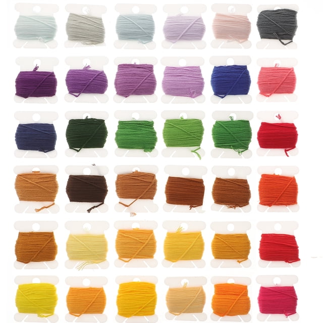 1 Paquet Fils de Broderie Bricolage Fils à Coudre Artisanat Coloré Fils de Broderie Outils (50 Couleurs)