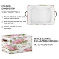 thumbnail image 3 of Chic Pink Roses Square Storage Bins with Handles Collapsible Containing Box 2 Packs, 3 of 9