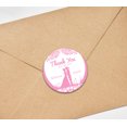 thumbnail image 3 of Darling Souvenir Round 45 Pcs Wedding Couple Thank You Stickers Personalized Bride Groom Names And Date Envelope Seals-Light Pink, 3 of 4