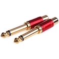 thumbnail image 3 of SURJDE 1/4 to RCA, 1/4 inch (6.35mm) Male Mono TS to RCA Female Interconnect Audio Adapter Conversion Plug Exquisite Pure Copper Splitter Adapter(RED-2Pack), 3 of 7