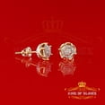 thumbnail image 3 of King of Bling's 10K Real Yellow Gold with 0.10 CT Real Diamond Men's/Women's Stud Round Earrings, 3 of 12