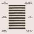 thumbnail image 3 of JONATHAN Y SANTA MONICA 4 x 6 Area Rug, Negril Two-Tone Wide Stripe - Black/Beige, SMB203B-4, 3 of 9