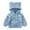 Sky Blue, variant on Lkhaha 2025 Girls Jacket Boys Full Zip Up Fleece Hooded Bear Ear Long Sleeve Thick With Pocket Children's Outfits Size 2-3 Years