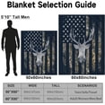 thumbnail image 4 of Camo Deer Blanket for Men, Men's Hunting Blanket Deer Hunting Gifts for Men, Camouflage USA Flag Blankets for Men, Hunting Decor for Room Bed Sofa 50"x 60", 4 of 6