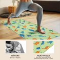 thumbnail image 4 of LightGreen Multicolor Dinosaurs Hot Yoga Mat Towel Non Slip for Hot Yoga - Quick-Drying Yoga Mat Cover with 4 Corner Pockets with Travel Bag - Hot Yoga Towel Non Slip 70"x26", 4 of 6