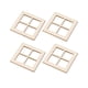 thumbnail image 4 of 4 piezas 1/12 Mini persianas DIY 4 paneles ventanas de madera sin pintar miniaturas ventanas de madera, 4 of 9