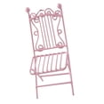 thumbnail image 2 of 1:12 mesa sil muebles conjunto miniaturas Mini juego de mesa de jardín accesorio de hierro forjado manualidades decoración ornamento Silla Rosa Hugo juguetes de escritorio en miniatura, 2 of 7