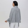 thumbnail image 2 of Women's Adyson Parker Short Blanket Wrap Color: Light Heather Grey Size: M/L, 2 of 4