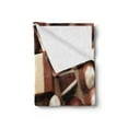 thumbnail image 2 of Chocolate Soft Flannel Fleece Throw Blanket, Chocolate Candy Sweets Truffles Gourmet Delicious Dessert Close-up Photo, Cozy Plush for Indoor and Outdoor Use, 50" x 60", Dark Brown Ivory, by Ambesonne, 2 of 5
