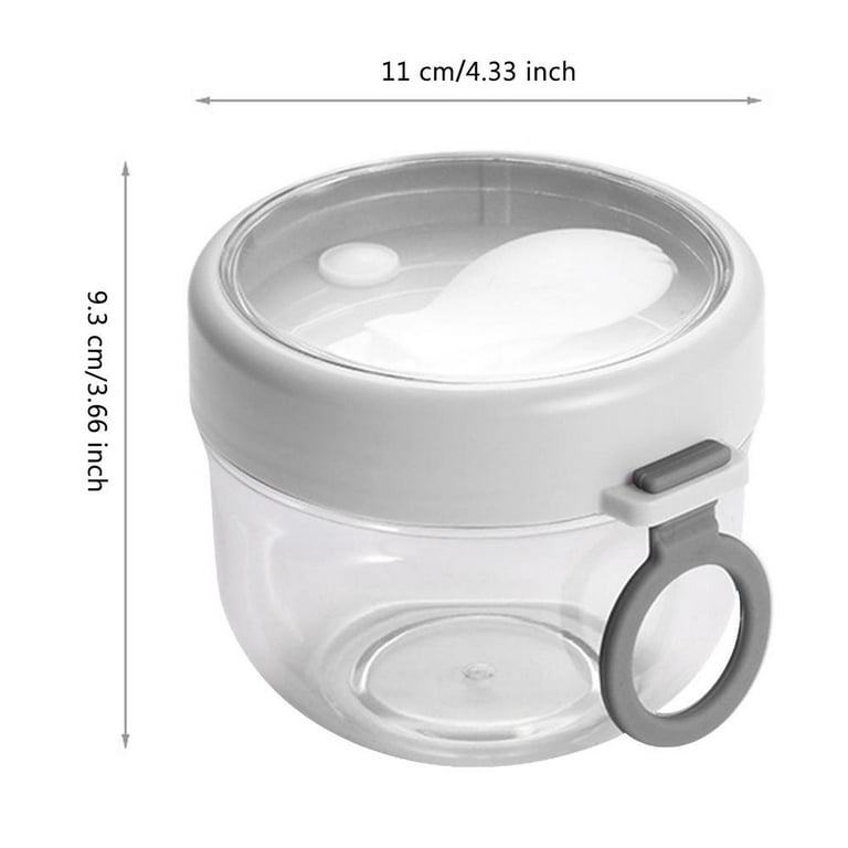 Tohuu Overnight Oatmeal Container Oatmeal Glass Jars With Lid And