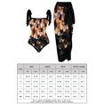 thumbnail image 2 of Traje de Baño Traje de baño de mujer Estampado floral Traje de baño de dos piezas Control de barriga con falda cruzada Kuymtek Negro T L para Mujer, 2 of 8