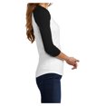 thumbnail image 3 of Mafoose Women Juniors Very Important 3/4-Sleeve Raglan T-Shirt Black/ White 3XL, 3 of 6