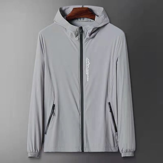 pstuiky camisetas de manga larga para hombre, Protector solar de manga larga con capucha y transpirable para hombre salir tops xl