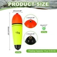 thumbnail image 2 of Uxcell Fishing Slip Bobbers, EVA Foam Bobbers Slip Floats with Fish Beads 0.5 oz, 2 of 7