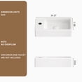thumbnail image 4 of Wall-Mounted Ceramic Bathroom Sink,Small Cloakroom Basin Sink for Small Bathroom, Powder Room,14.57" x 7.09" x 3.54",Left, 4 of 7