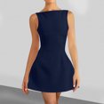 thumbnail image 1 of onlyliua Dresses for Women 2025 Sleeveless Crew Neck Solid Evening Gown Tank Dresse Pleated Design Regular Fit Minimalist Design Linen Casual for Evening Events Todays Clearance Deals Prime, 1 of 6