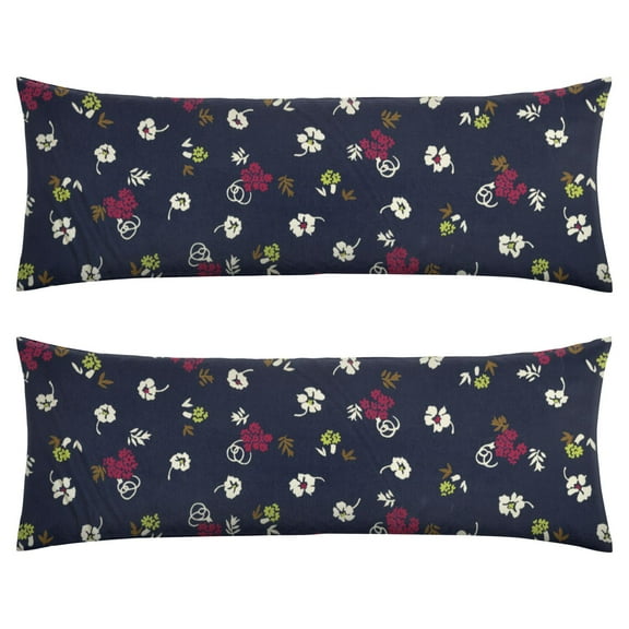 Romantic Floral Body Pillow Cover 20x54 - Floral Print Watercolor Long Pillow Case with Invisible Zipper - Soft Full Body Pillow Protector - Machine Washable Cozy Slipcover for Sleeping